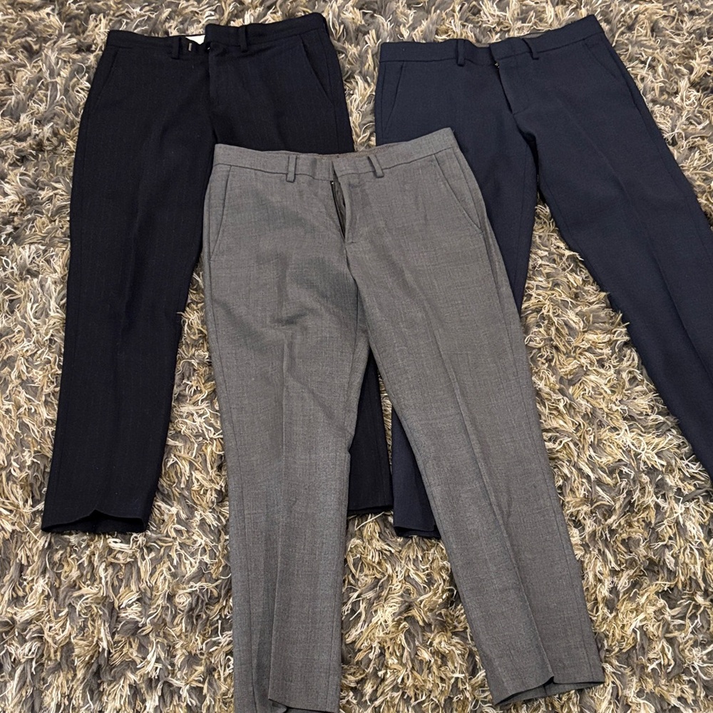 J. Crew Men's Dress Pants - Black, Gray, and Navy